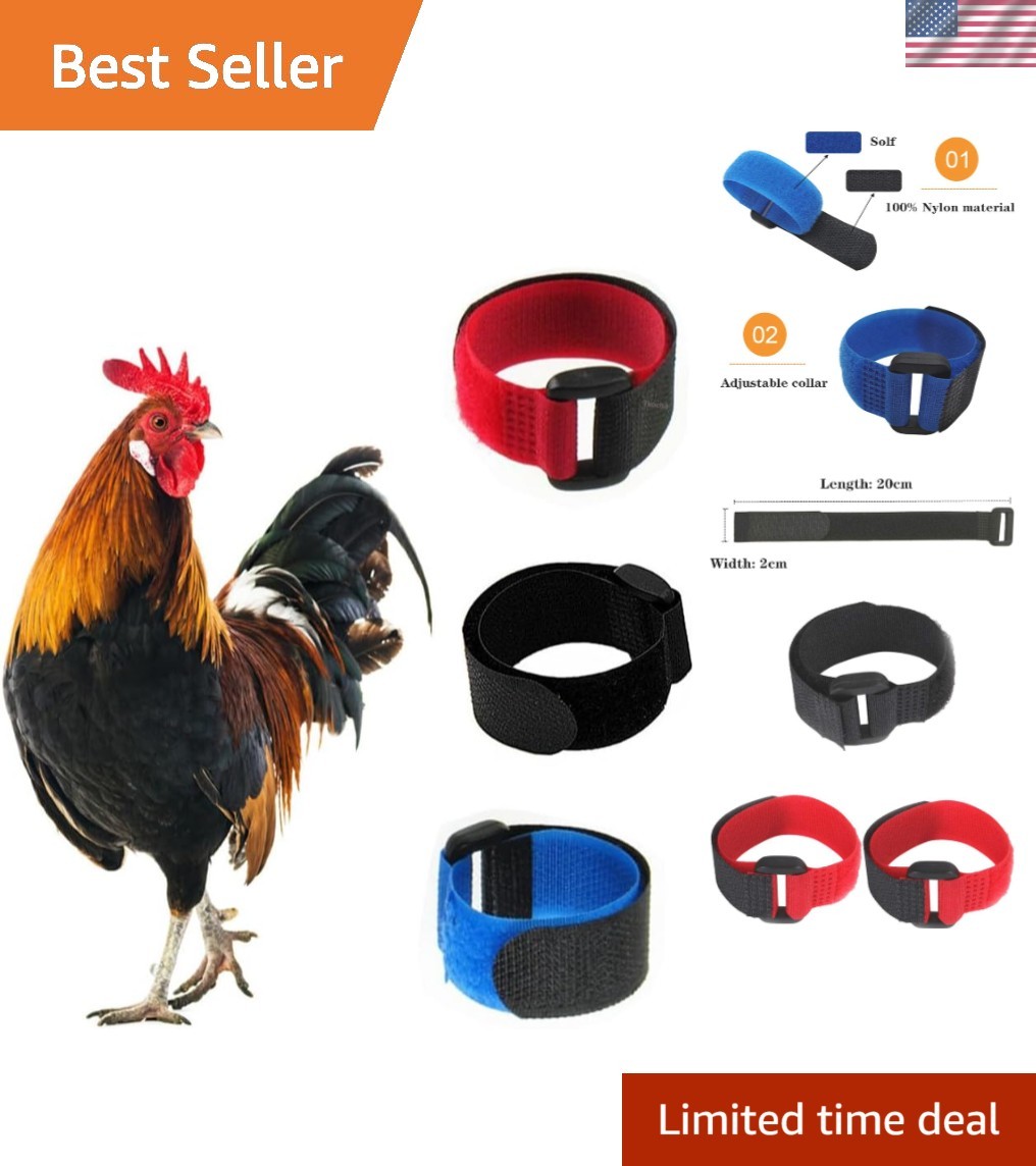 Safe & Adjustable No Crow Rooster Collars – 3 Pack for Chickens & Ducks
