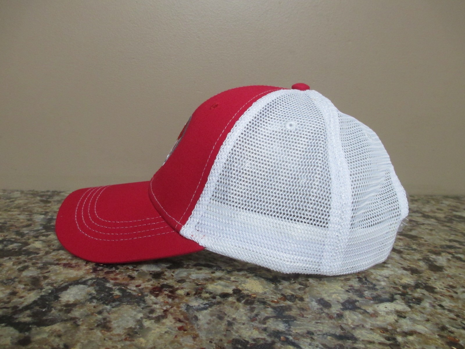 Red & White Mark Wahlberg Chevrolet Dealership Strapback Baseball Hat - NWOT