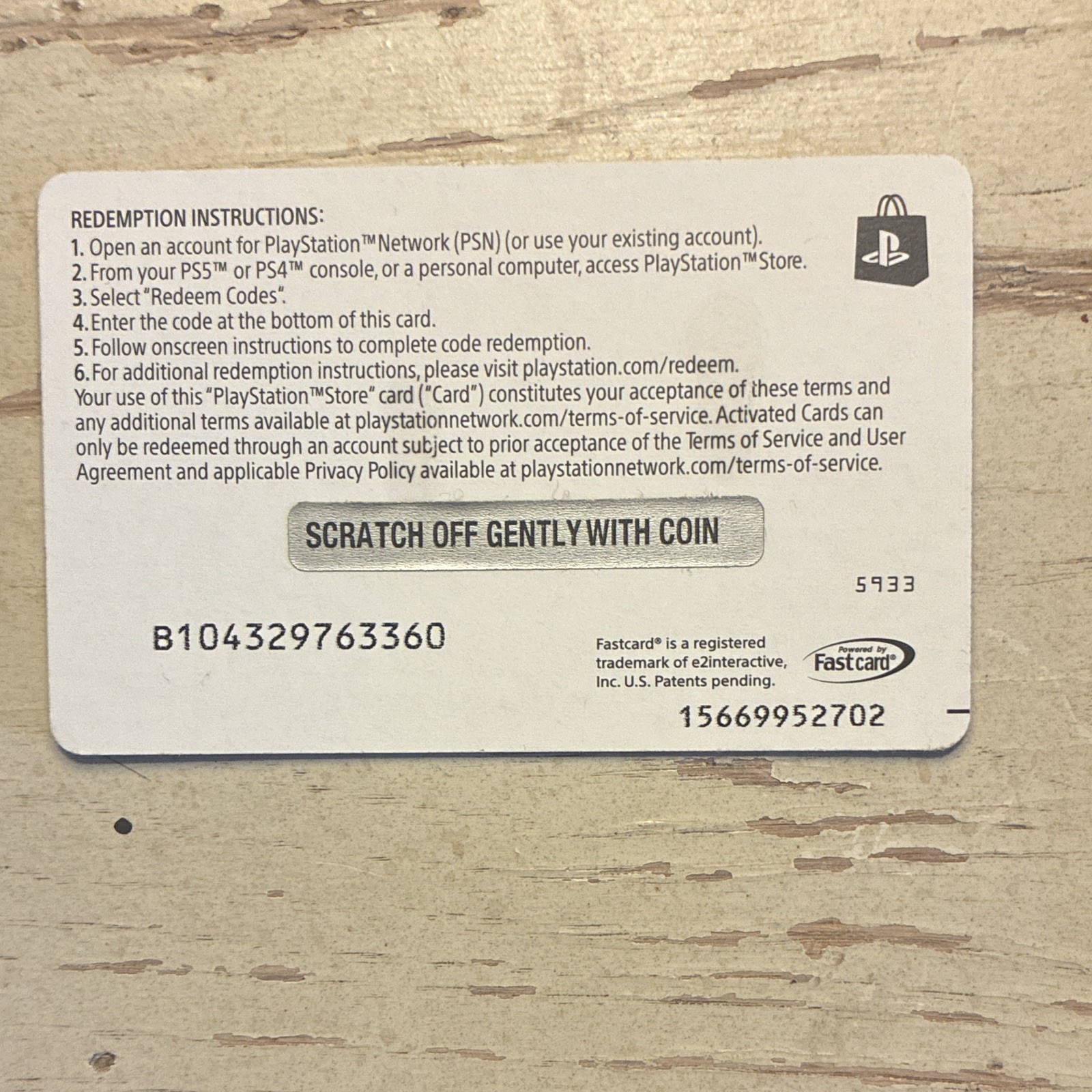 PlayStation Store $25 USD Prepaid Card Scratch-Off Code for PS5 PS4