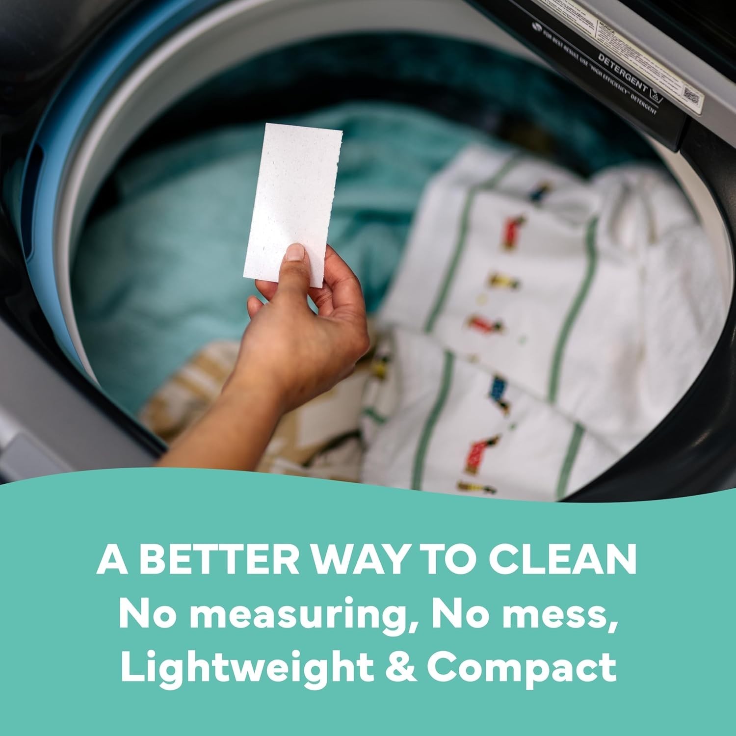 Compact Unscented Dry Laundry Detergent Sheets – 32 Load Eco-Friendly Packs