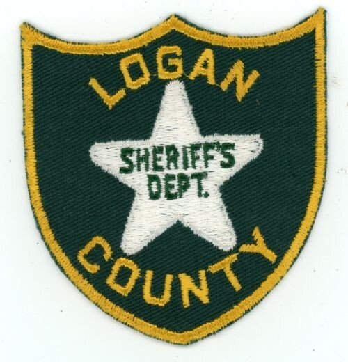 ILLINOIS IL LOGAN COUNTY SHERIFF OLD VINTAGE 3 3/4" TALL SHOULDER PATCH POLICE