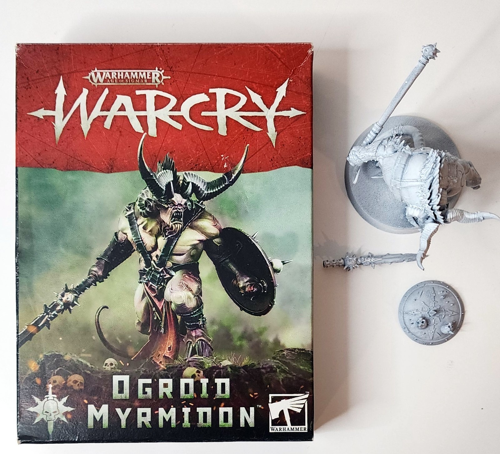 Warhammer Warcry Ogroid Myrmidon Champion Original Box Assembled