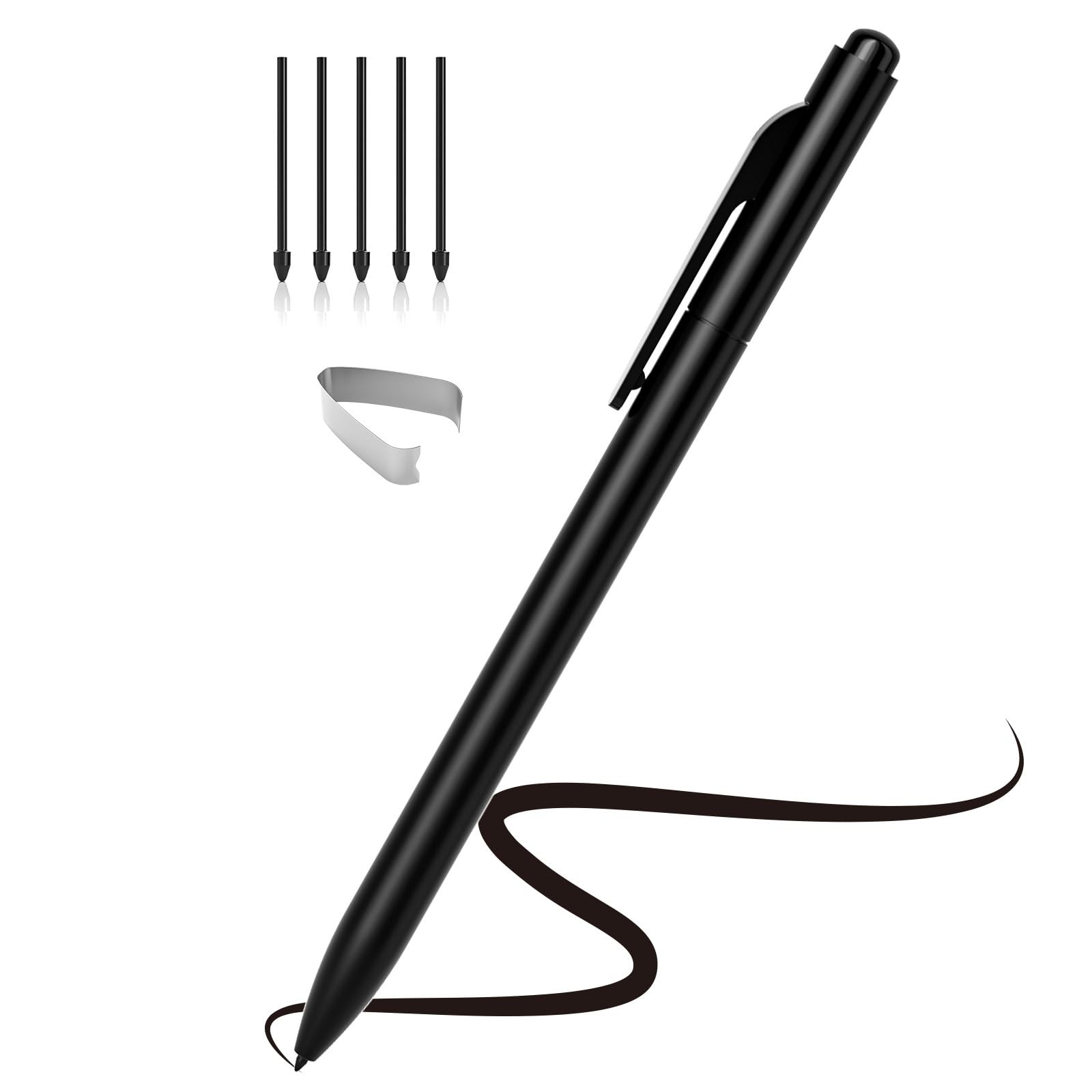 Pen for Remarkable 2, Non-Magnetic Stylus with Eraser, 5 Tips