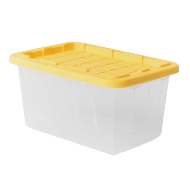 Project Source X-small Clear Stackable Tote with Standard Snap Lid