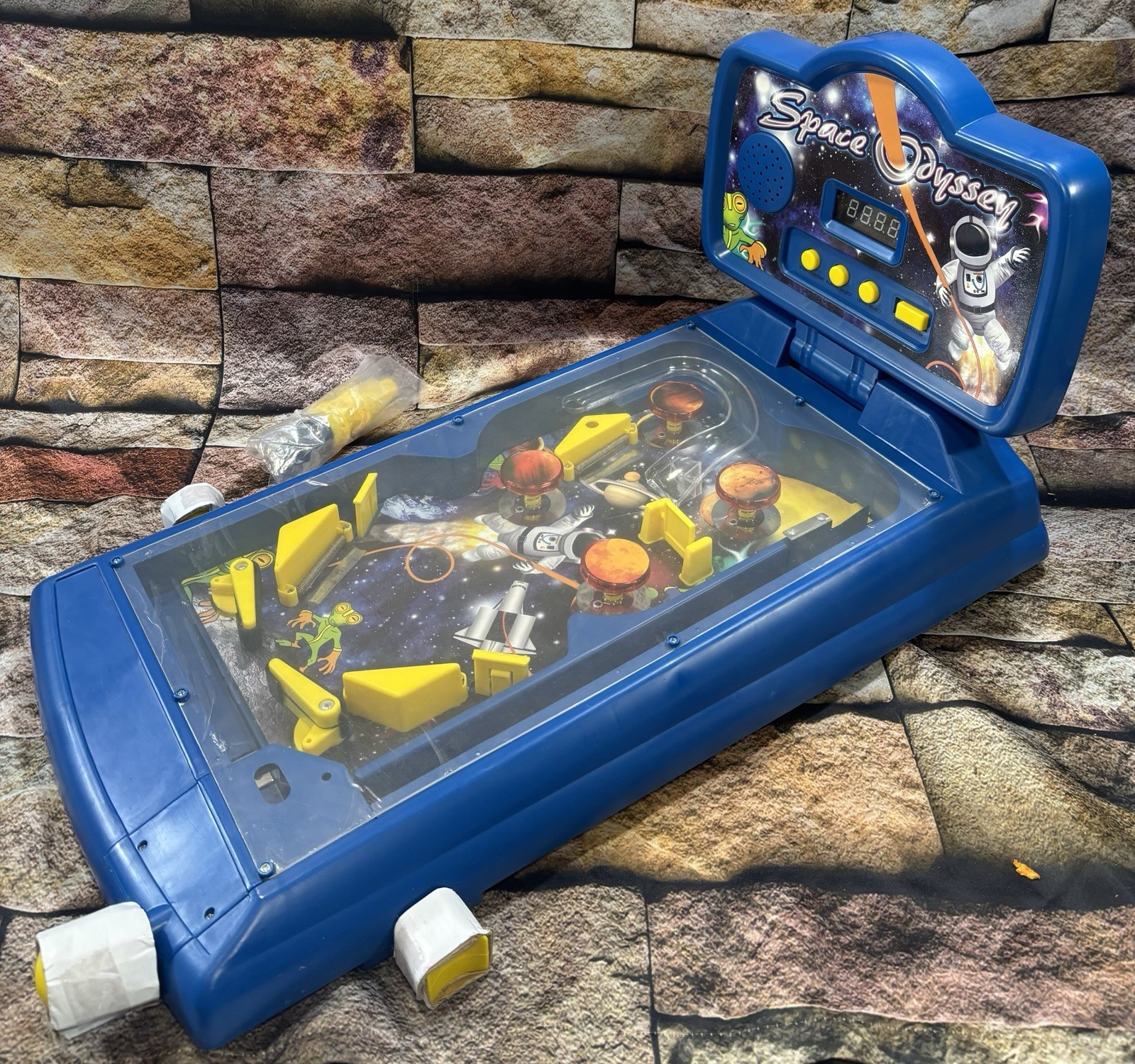 "SPACE ODYSSEY" MINI PINBALL MACHINE | TOP FOLDS DOWN | RARE VINTAGE•WORKS