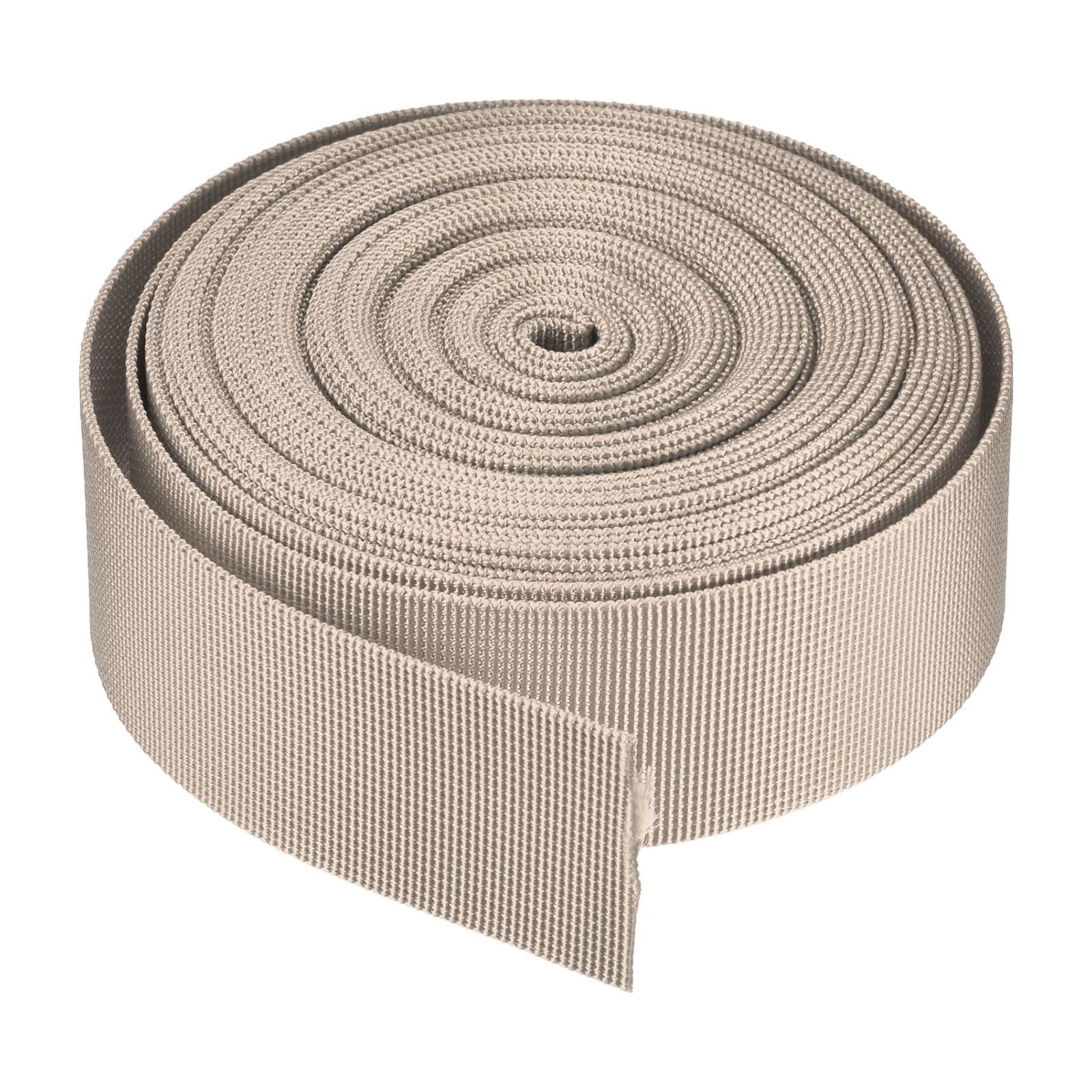 Flat Nylon Webbing Strap 1.5 Inch 10 Yards Champagne for Backpack Luggage