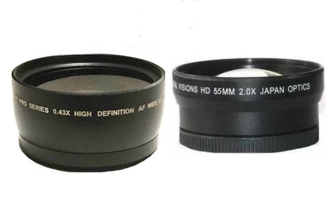 Wide Angle Lens  and Telephoto Lens For Fuji Finepix S5800 S5700 S700