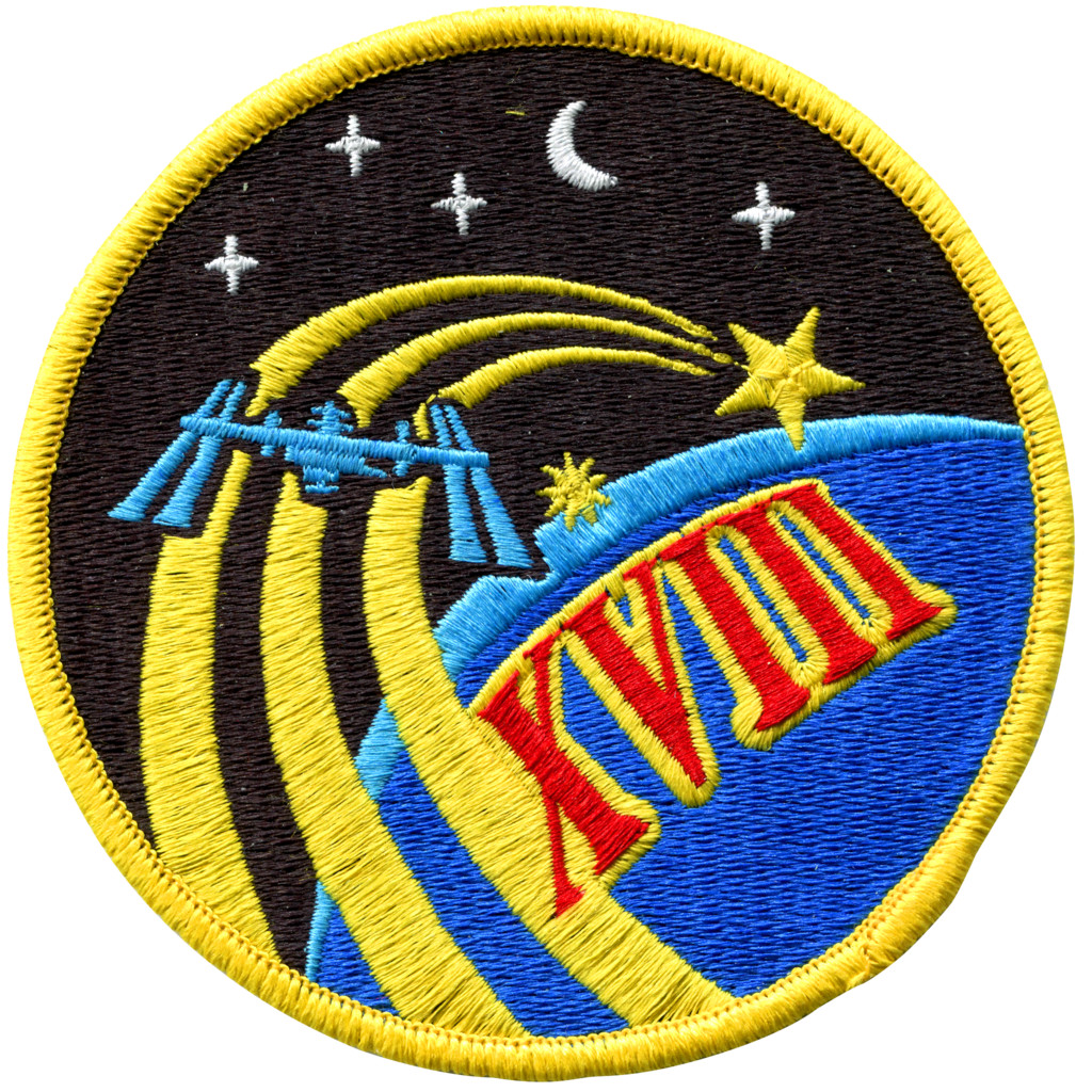 NASA Int'l Space Station Expedition 18 Embroidered Mission Patch