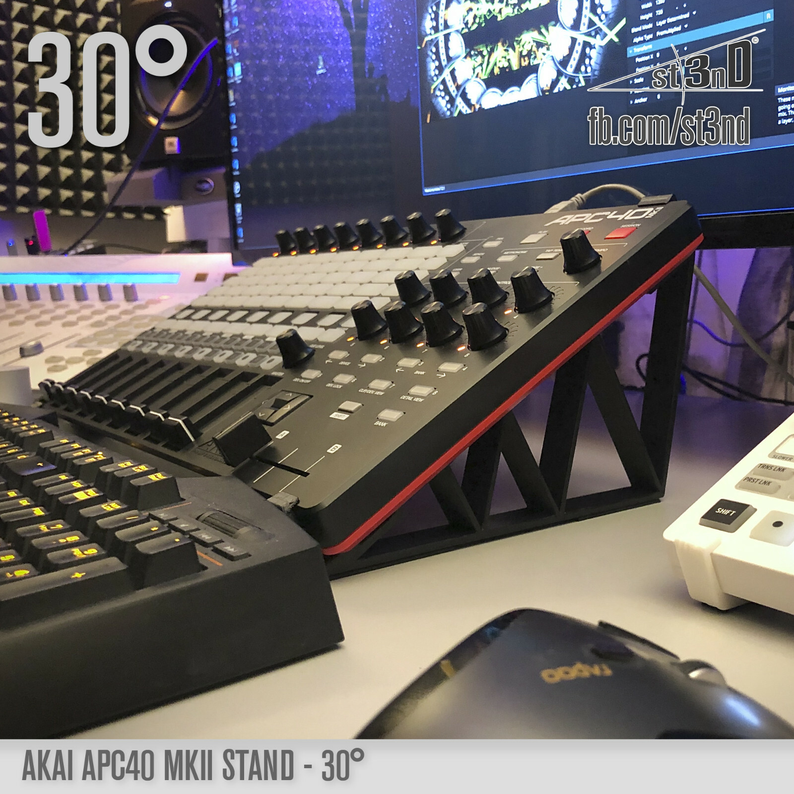 AKAI APC40 MK2 (MKII) STAND - 30 degrees - 3D printed- 100% Buyers Satisfaction