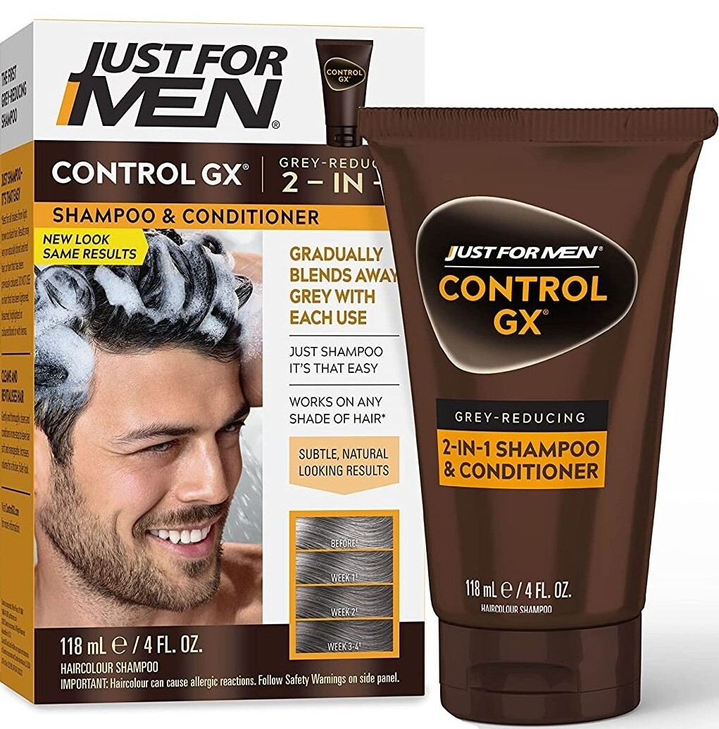 Just For Men CONTROL GX Grey Reducing 2in1 Shampoo & Conditioner 4oz