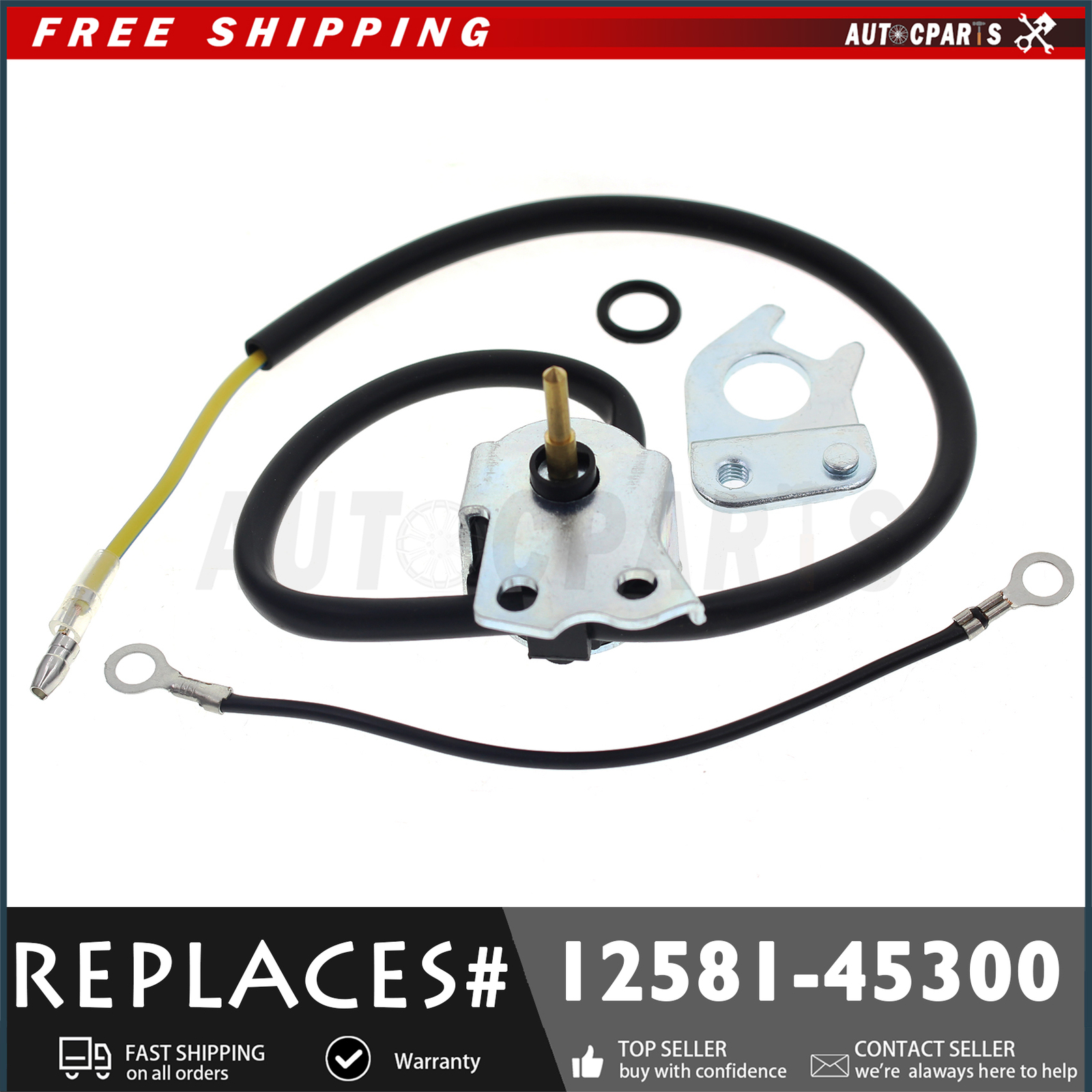 FOR KUBOTA CARB GAS VALVE SOLENOID 12581-45300 WG600 WG750 WG752 ON WG & DF CARB
