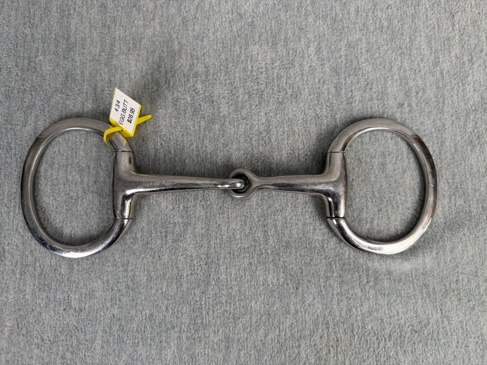 Eggbutt Snaffle Bit by Carlyle Stainless Steel 4 3/4"