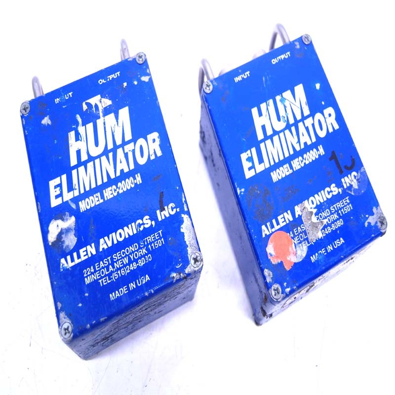 Lot of 2 Allen Avionics HEC-2000-H Video, Hum and Noise Eliminators