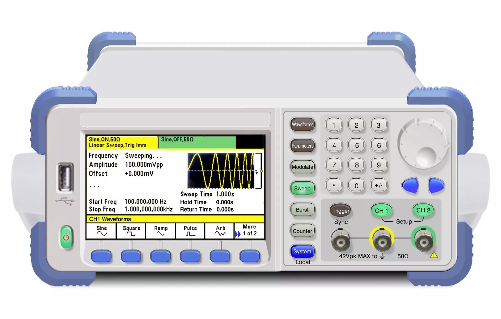 Function/Arbitrary Waveform Generator Signal Generator Color TFT LCD Display
