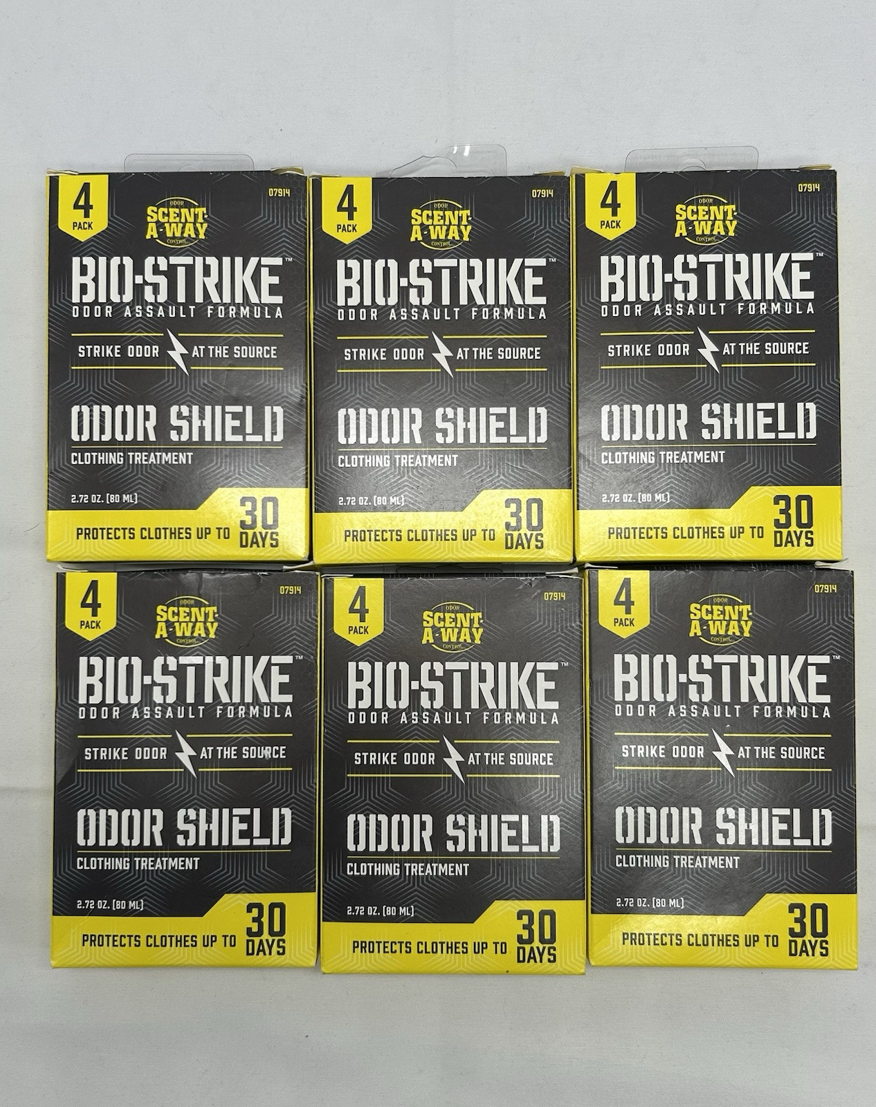 6 Boxes of Hunters Specialties HS-SAW-07914 Odor Shield Bio-strike 4-pack
