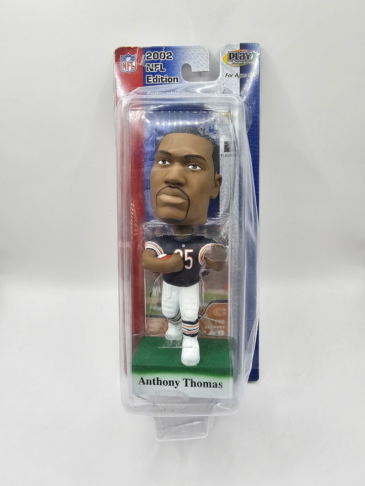 Anthony Thomas NFL 2002 Play Makers Bobblehead w/card Upper Deck