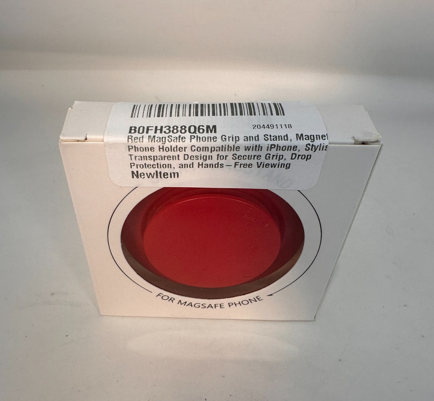For iPhone Magsafe Magnetic Solid Color Pop-Up Socket Grip Red Stand Holder New