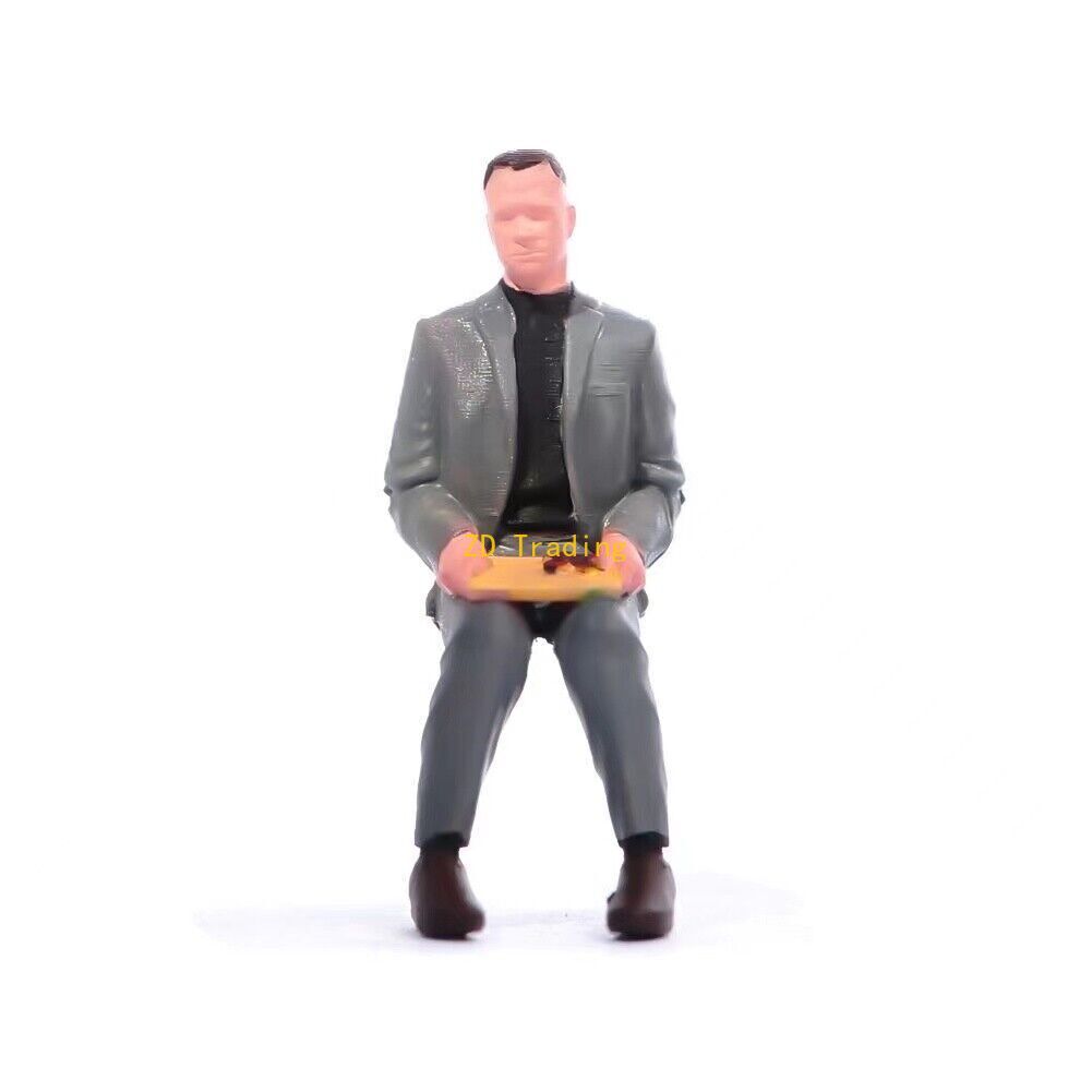 ZD 1:64 Painted Figure Model Miniature Resin Diorama  Sitting Man in Suit