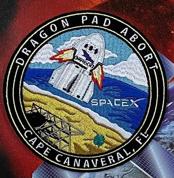 DRAGON PAD ABORT CAPE CANAVERAL, FL  SPACEX SPACE-X PATCH 🚀