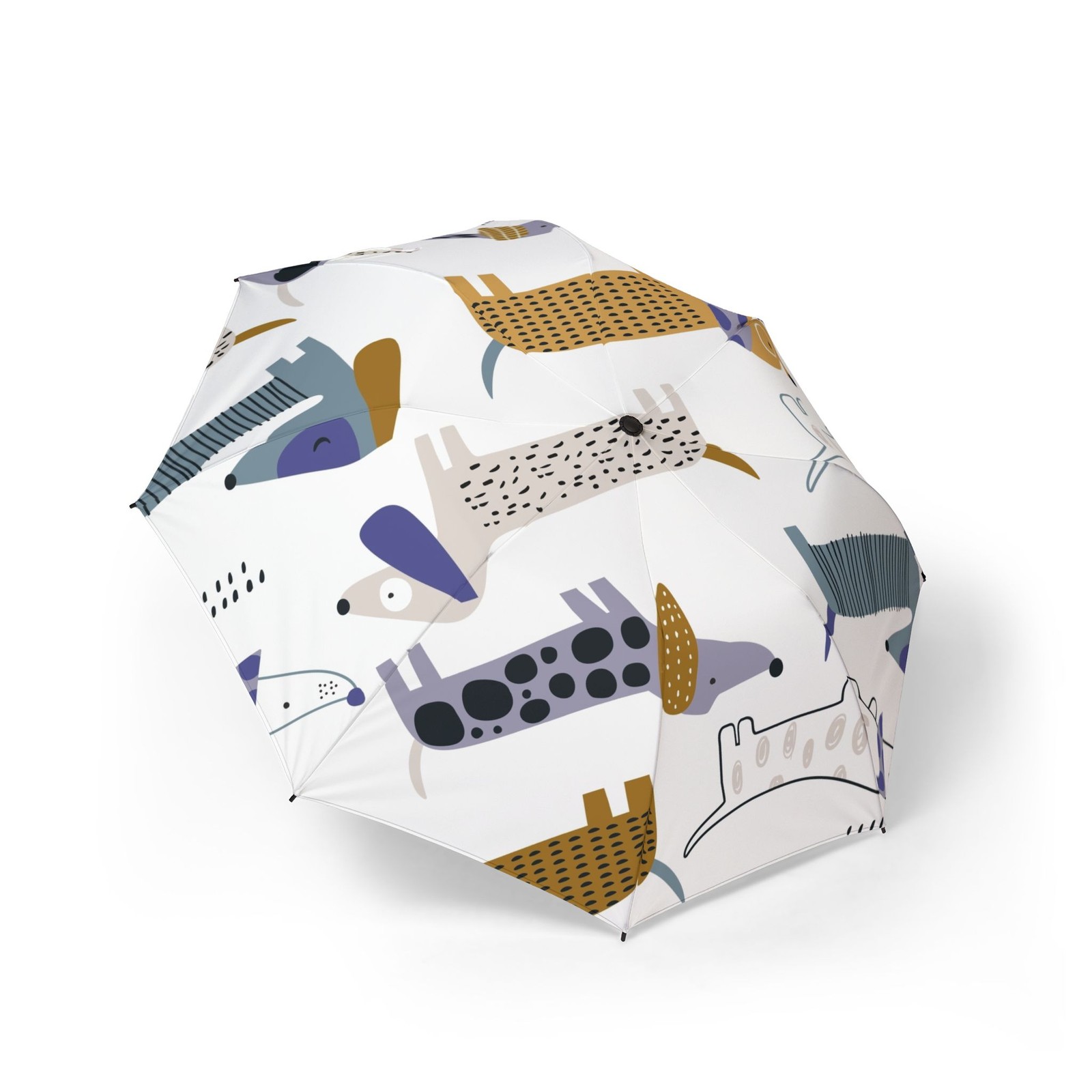 Abstract Dachshund Pattern Umbrella | Foldable Rain Parasol
