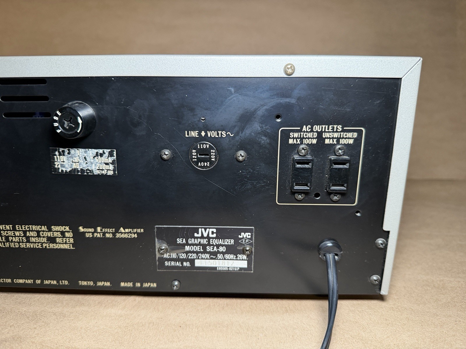 JVC SEA-80 Multi-Voltage Stereo Graphic Equalizer Powers On AS IS Untested