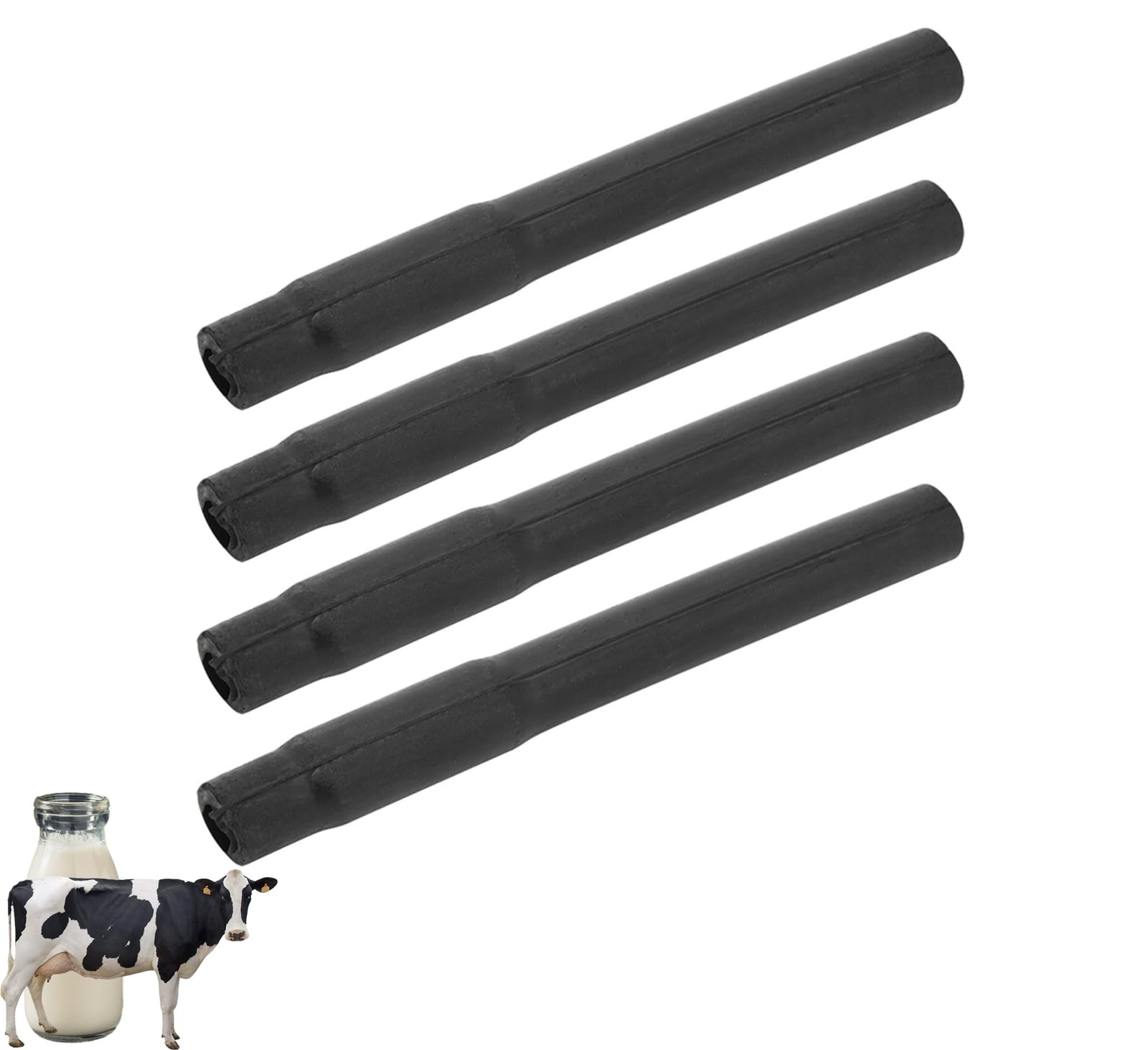 4PCS Milking Short Tube Safety Rubber Hose for Cow Milking Machine Parts Food...