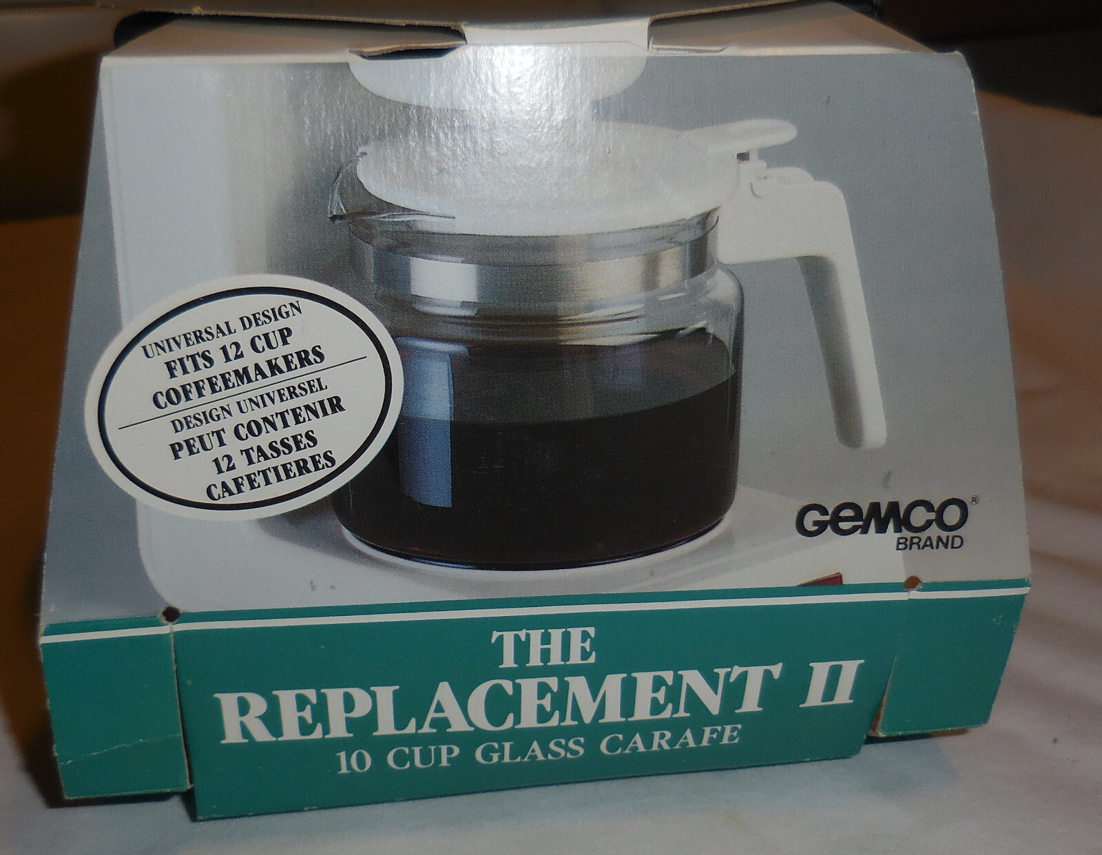 1,10 cup carafe The Replacement II Glass Gemco Universal Design New VTG