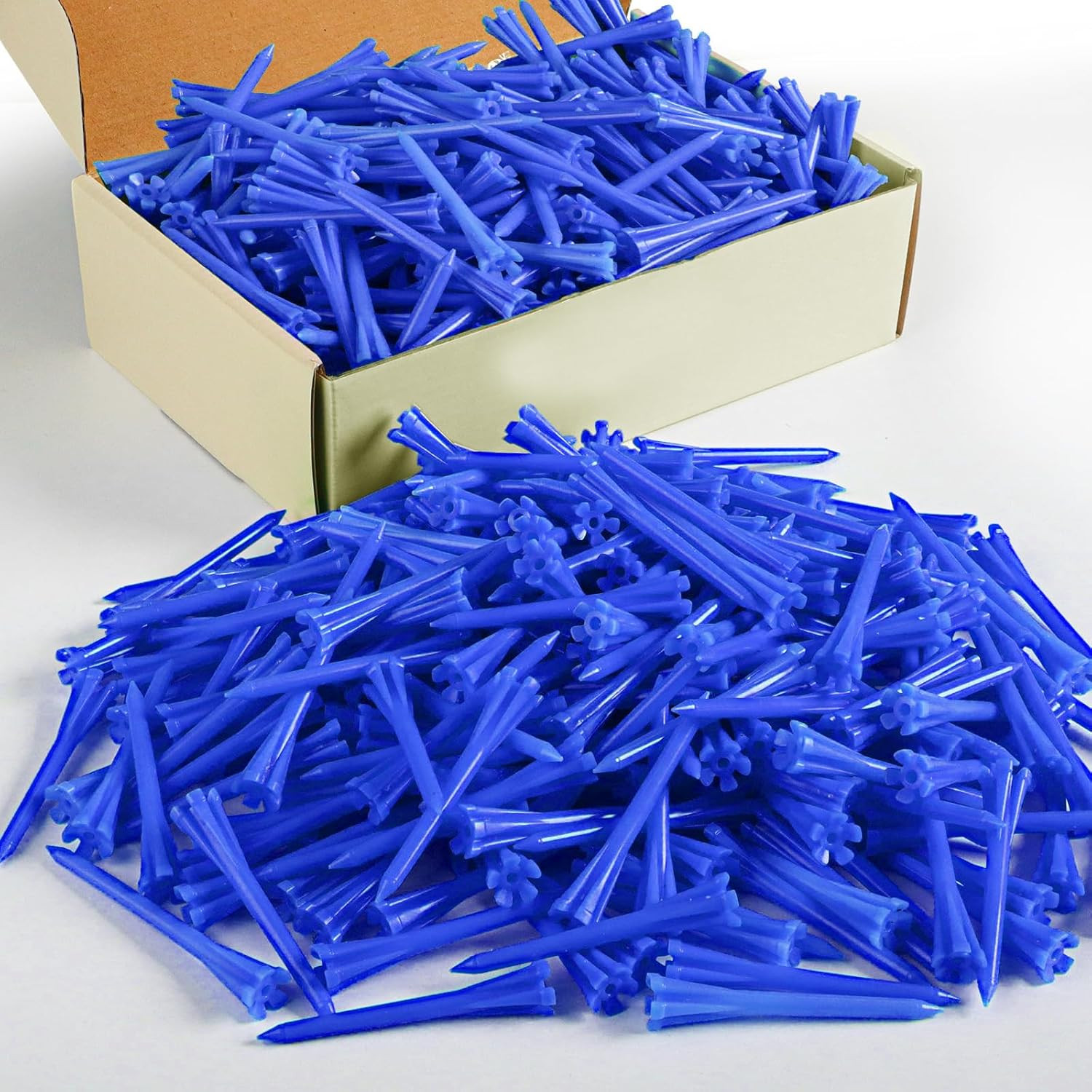 Golf Tees Plastic Unbreakable Easy to Find Bulk Value 200/500/1000 Count, 2 3/4