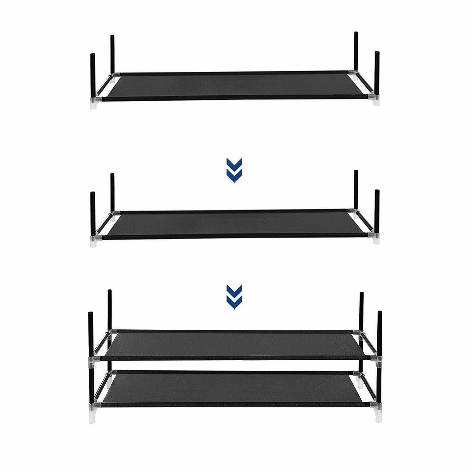 Large Shoe Rack Organizer Storage Pairs Shoes Shelves Space 10 Tier 50 Pairs BK