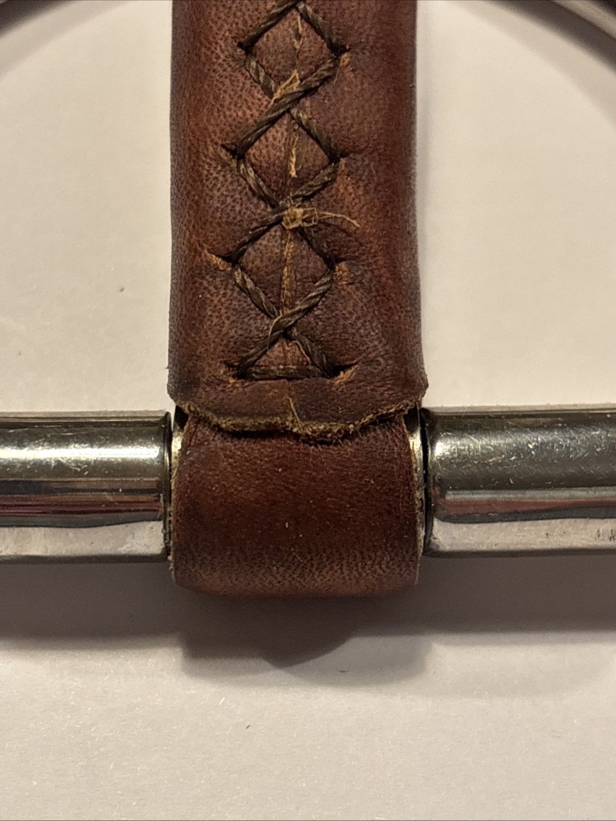 AJR Leather Weaver Covered D-Ring Bit. READ