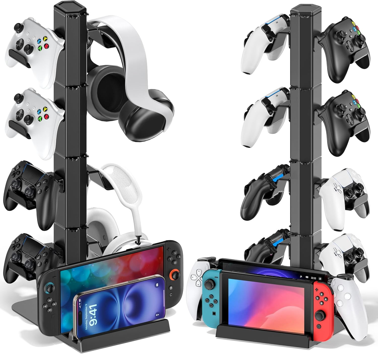 Gaming Headset & Controller Holder Stand for Gamer Gift, Gaming Headphone Des...