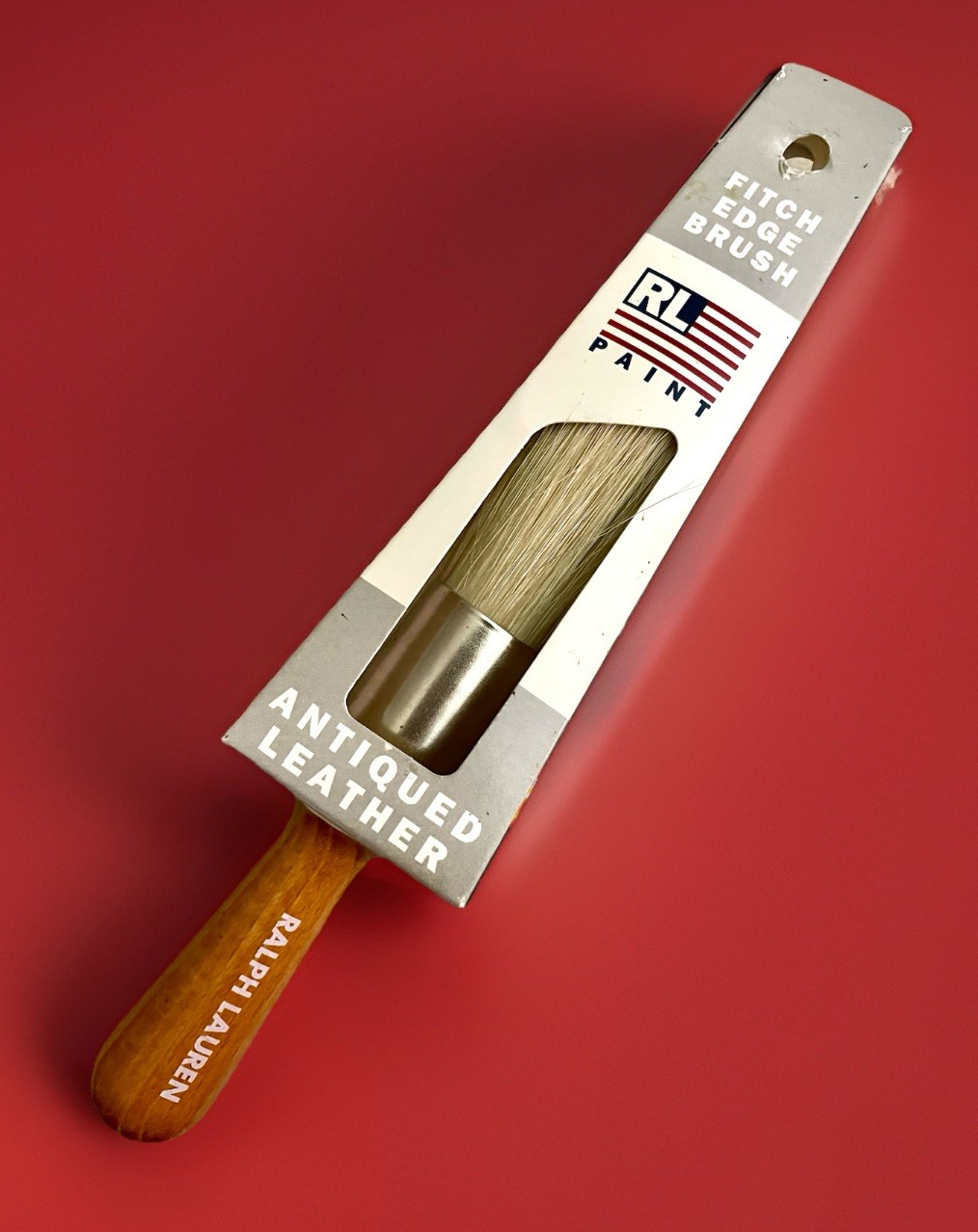 NEW RALPH LAUREN RL Paint Antiqued Leather Fitch Edge Paint Brush Tool USA