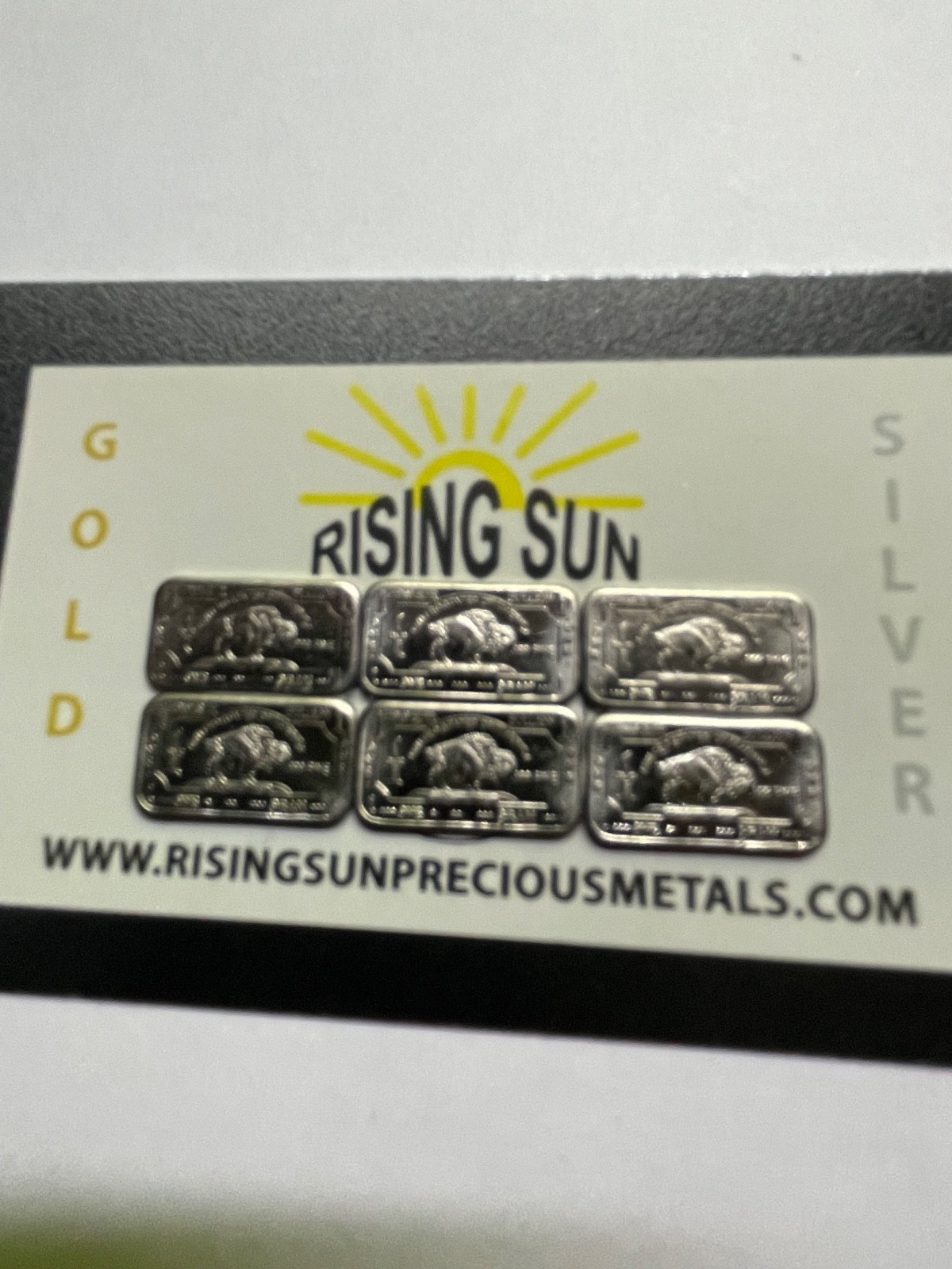 (6) One gram silver bars, 💰 RISING SUN PRECIOUS METALS💰