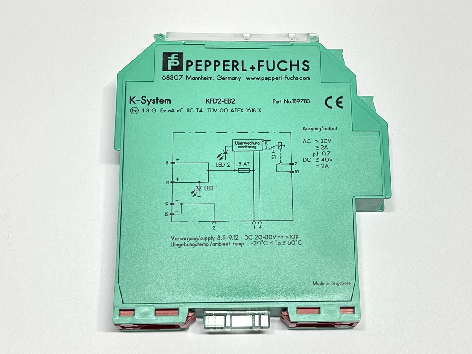Pepperl + Fuchs 189783 KFD2-EB2 Power Feed Module 24VDC 4A Max