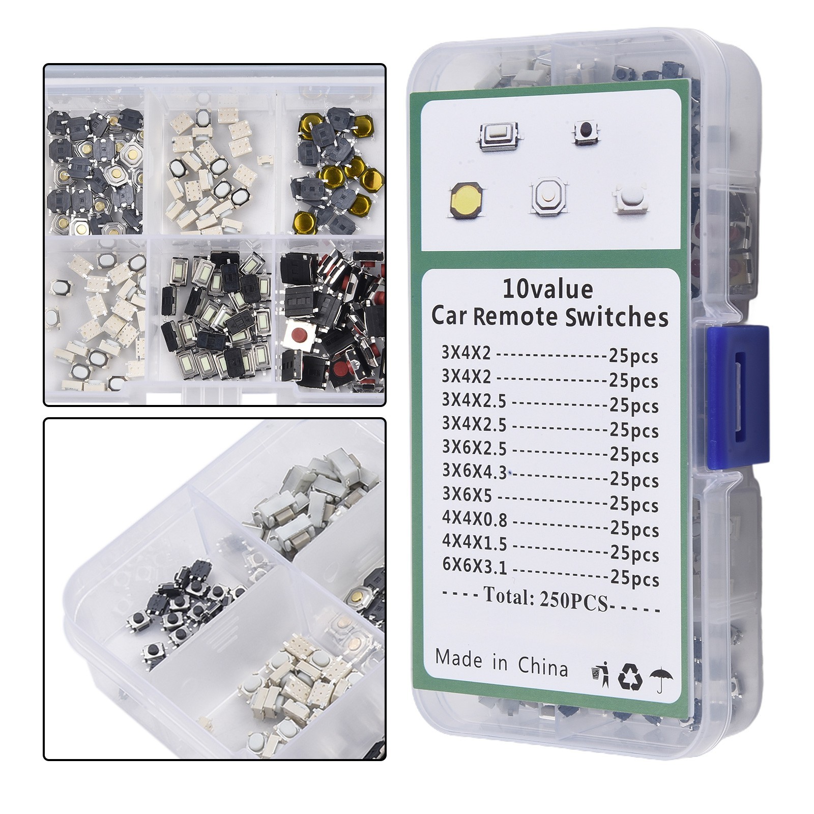 Easy Installation 250 Piece Touch Key Switch Collection for Convenience