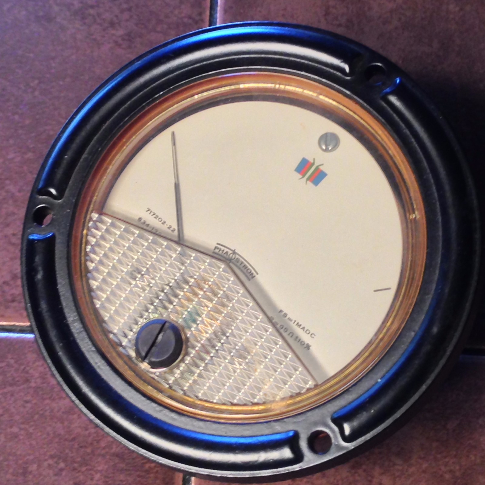 Phastron 2.5" Milliamp Meter,  FS=1madc.