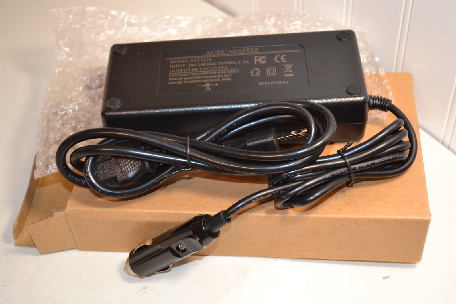 AC/DC Adapter Model: SYT1210 Cigarette Lighter Adapter