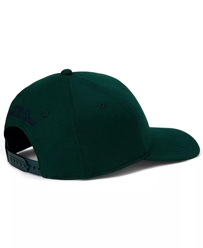 Polo Ralph Lauren Men's Double-Knit Jacquard Ball Cap Hunt Club Green Navy Pony