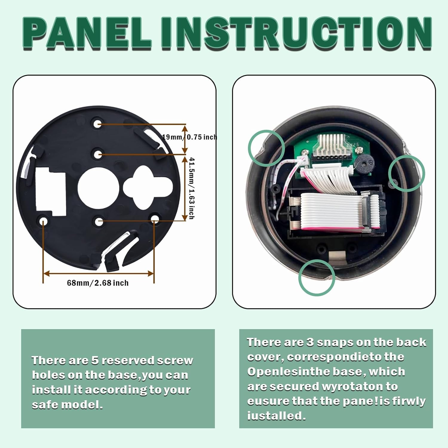 Electronic Safe Lock Gun Safe Lock Replacement with Swing Bolt Lock