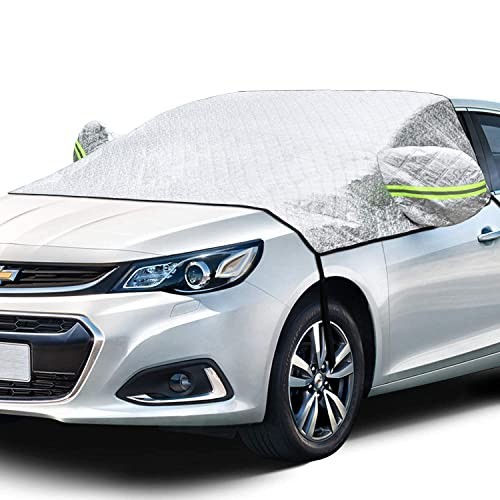 Windshield Cover for Ice and Snow, Car Windshield Snow Cover 4-Layer Silver