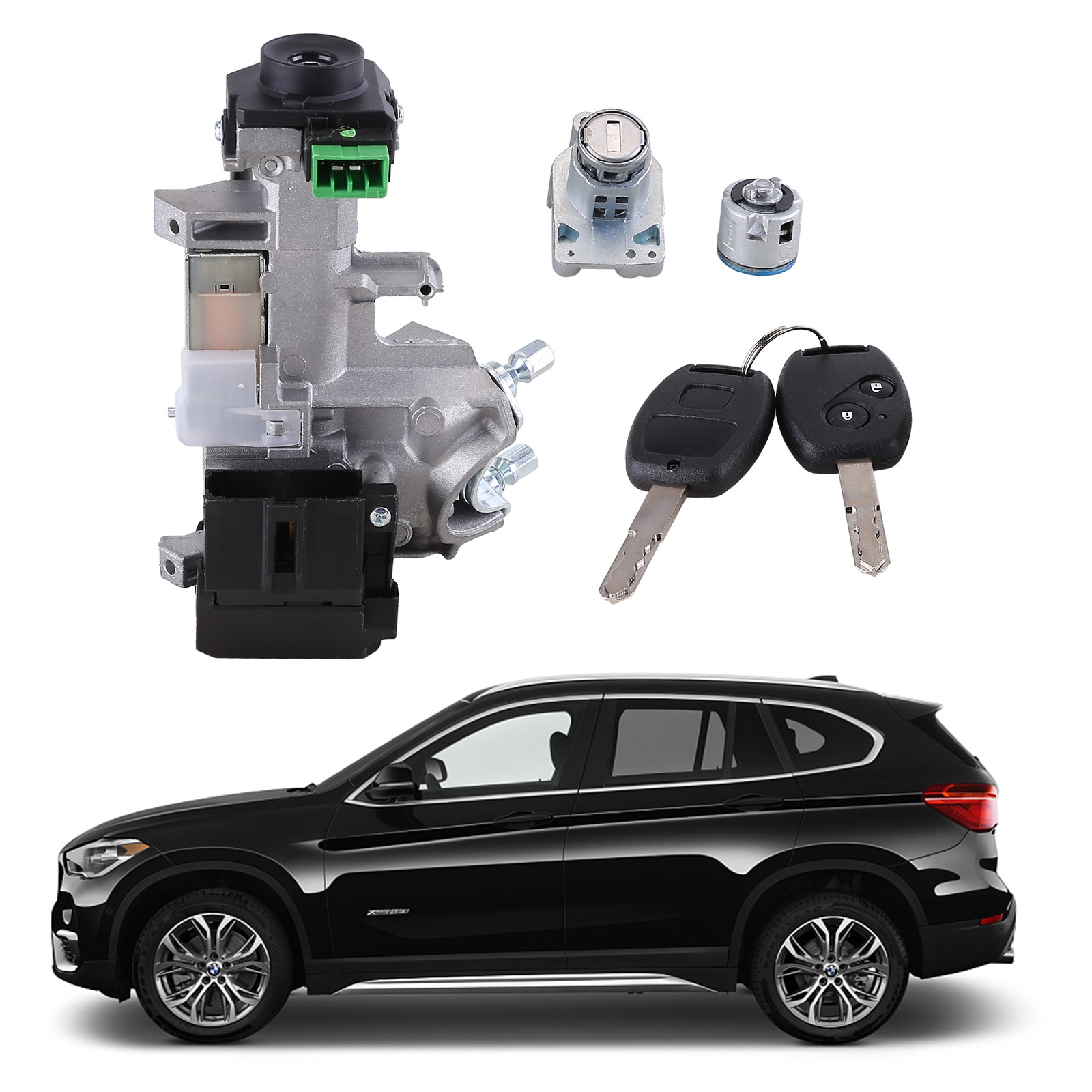FOR 07-2011 CRV IGNITION & DOOR LOCK CYLINDER SWITCH ASSEMBLY SET 2 REMOTE KEYS