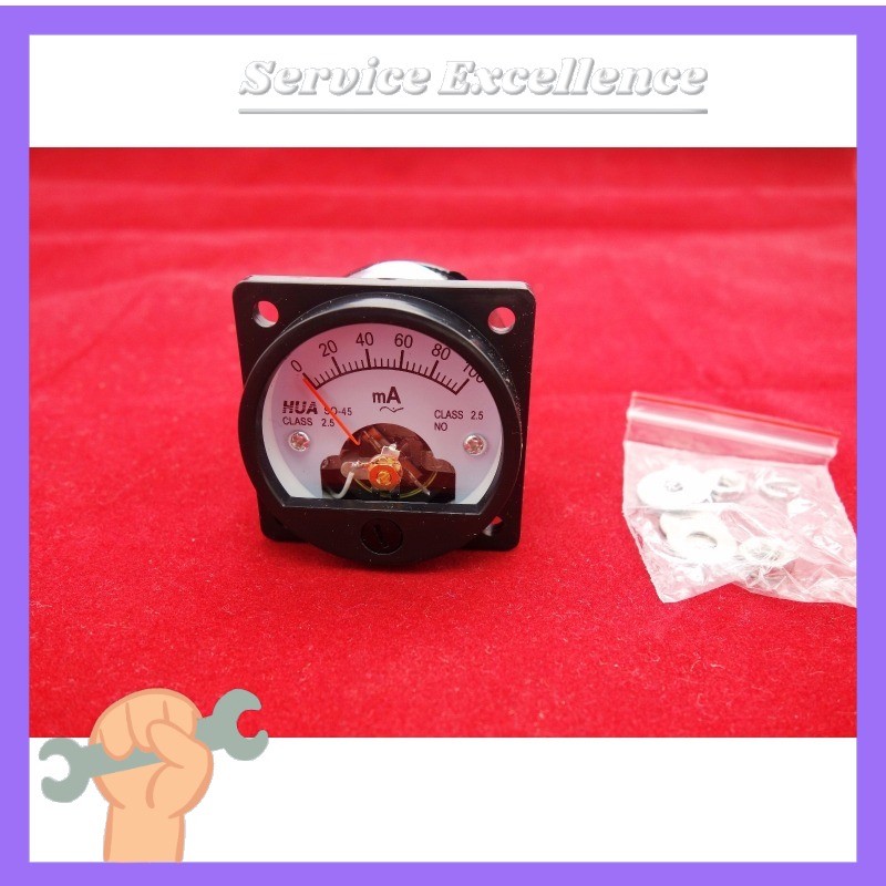 NEW 1PCS AC 0-100mA Analog Ammeter Panel AMP Current Meter SO45 directly Connect