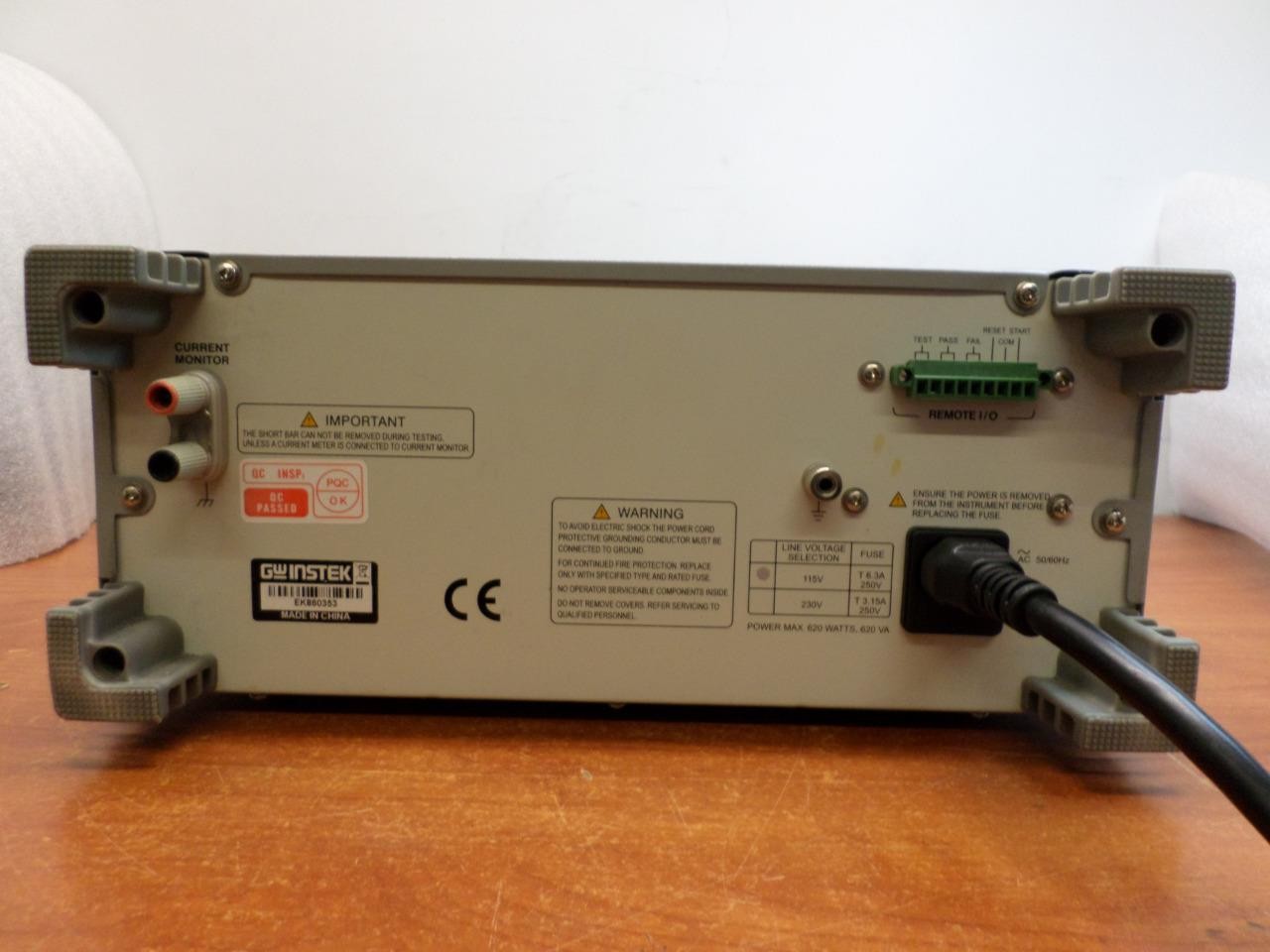 GW Instek GPT815 Electrical Safety Tester