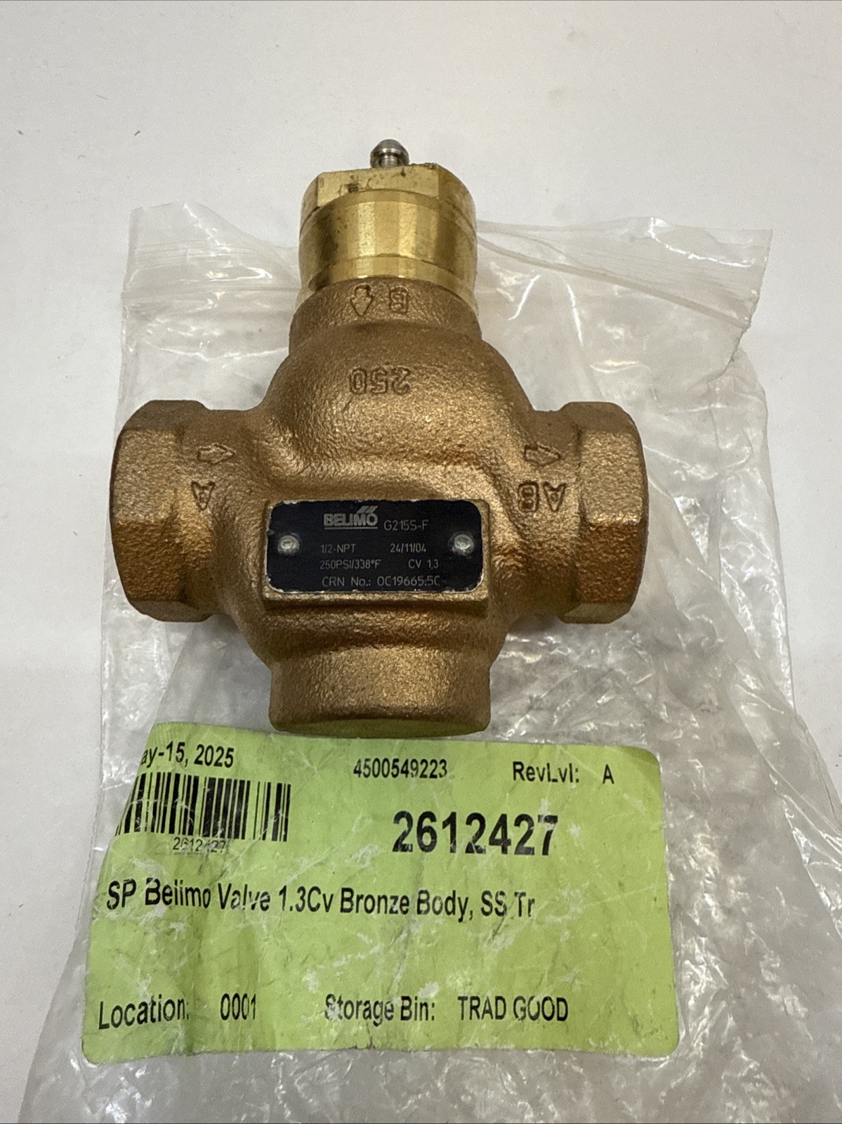 Belimo G215S-F Globe Valve