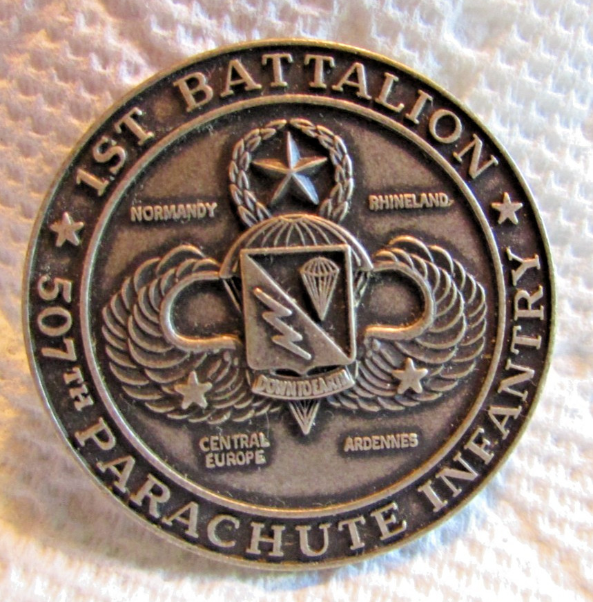 1st Battalion - 507th Parachute Infantry - Airborne School - Challenge Coin   (C
