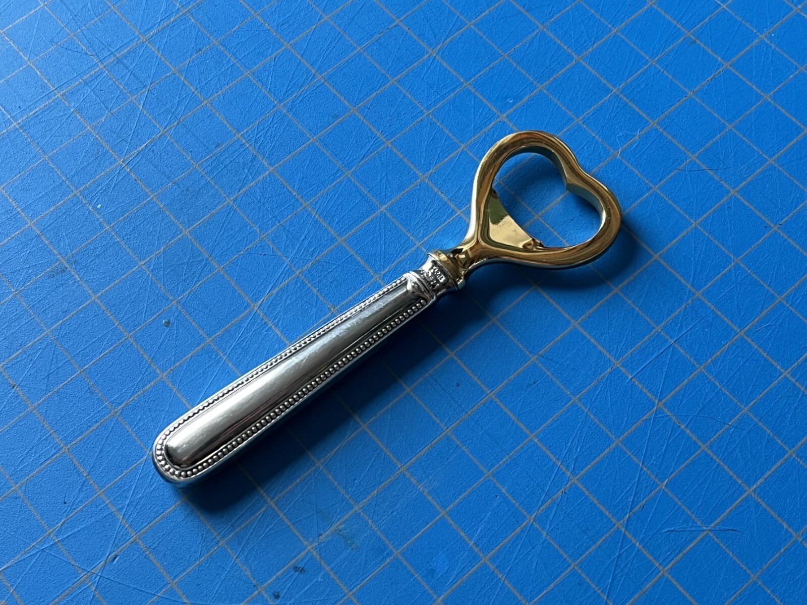 Vintage Robbe & Berking 925 Silver and Gold-plated Bottle Opener Made in Germany