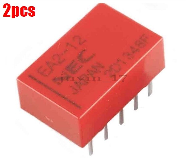 2Pcs Nec EA2-12 Low Singal Relay 12Vdc New Ic wz
