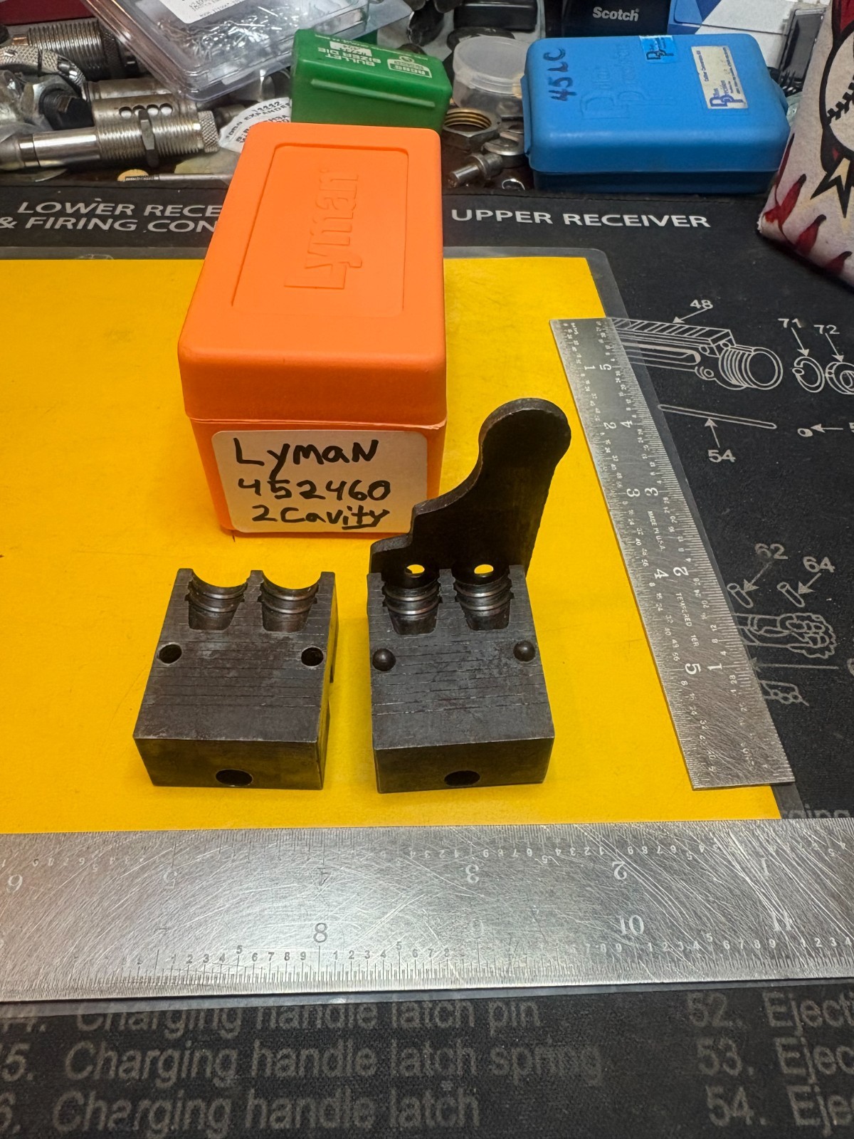 Lyman Bullet Mold 452460 45 Caliber (452 Diameter) 200 Grain Semi-Wadcutter