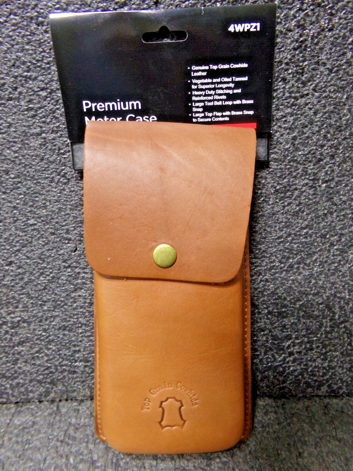 LEATHER Carrying Case, Front Loading, 2.3x5.0x9 In (4WPZ1)