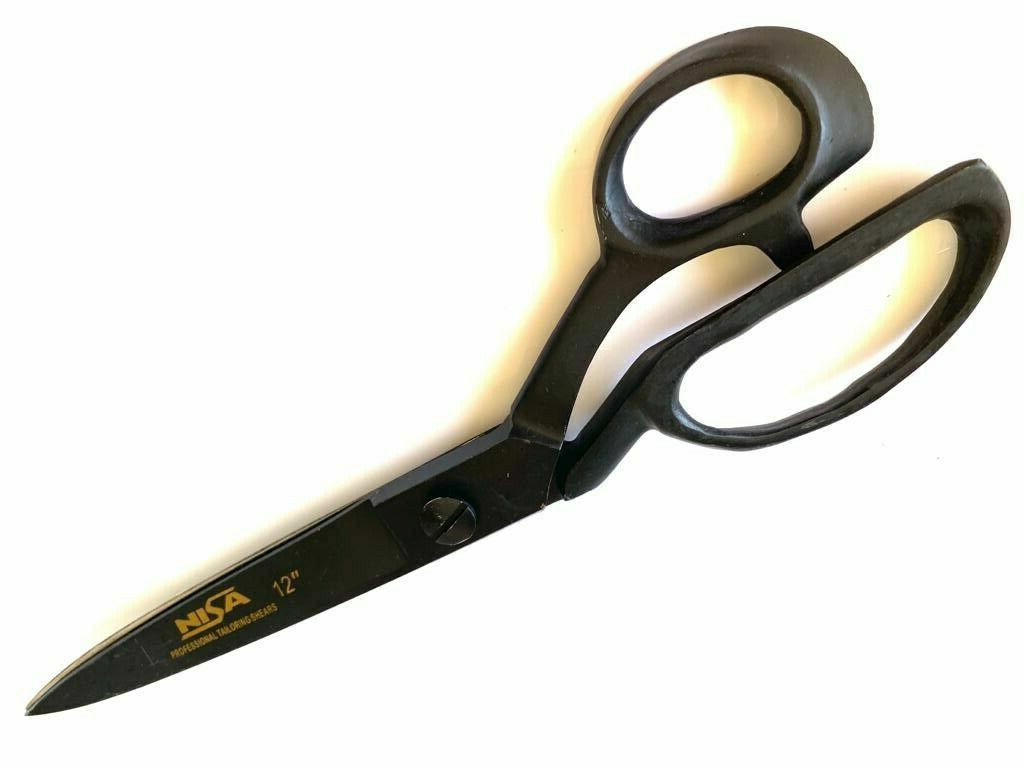 SCISSORS 10" HEAVY DUTY UPHOLSTERY CARPET / SHEAR TAILOR SCISSORS FULL BLACK